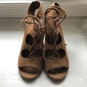 indigo rd. suade lace up heels